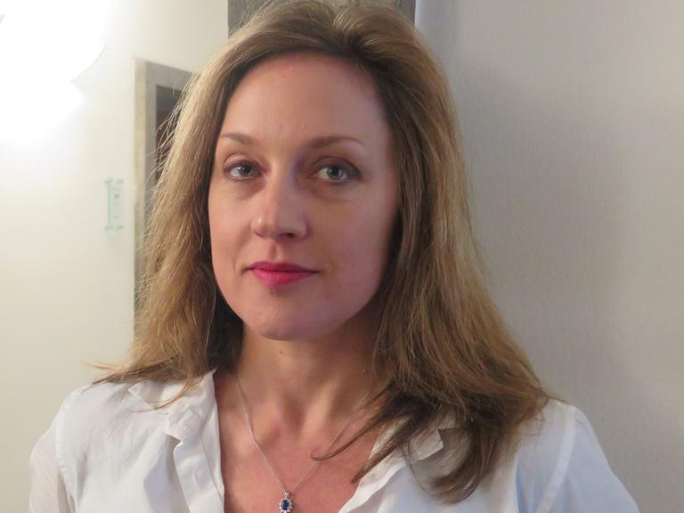 Die Schriftstellerin Naomi Schenck bei ihrem Besuch im Deutschlandradio Kultur