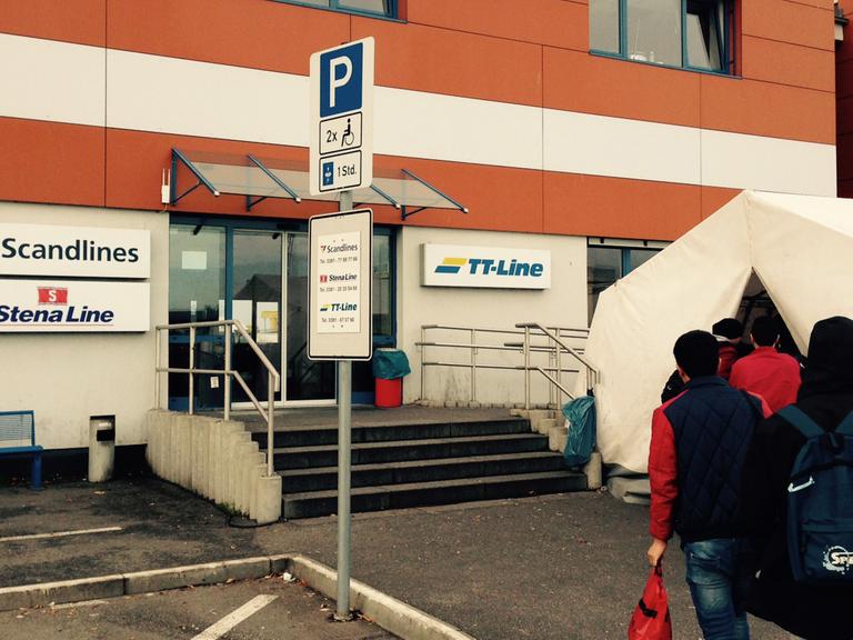 Flüchtlinge von Rostock auf dem Weg nach Schweden