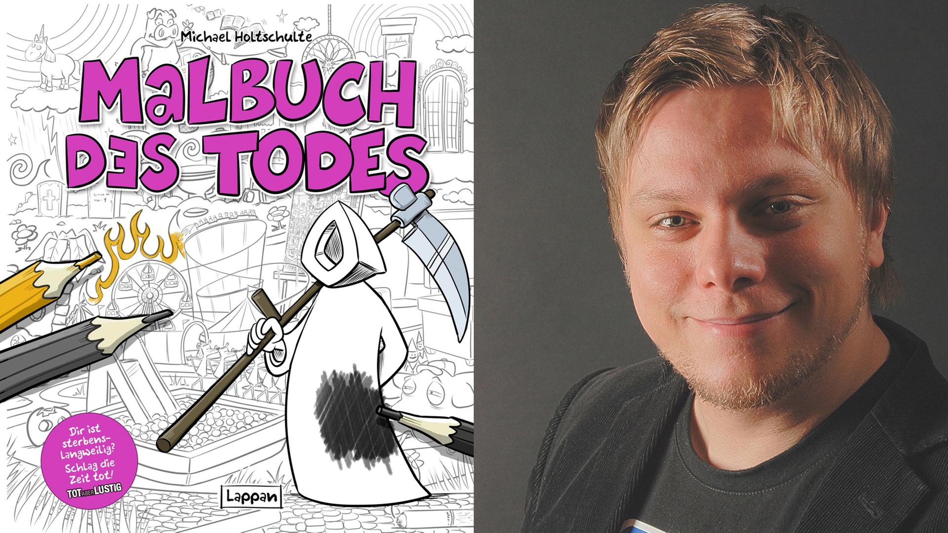 Michael Holtschulte und sein neuer Cartoonband "Malbuch des Todes"