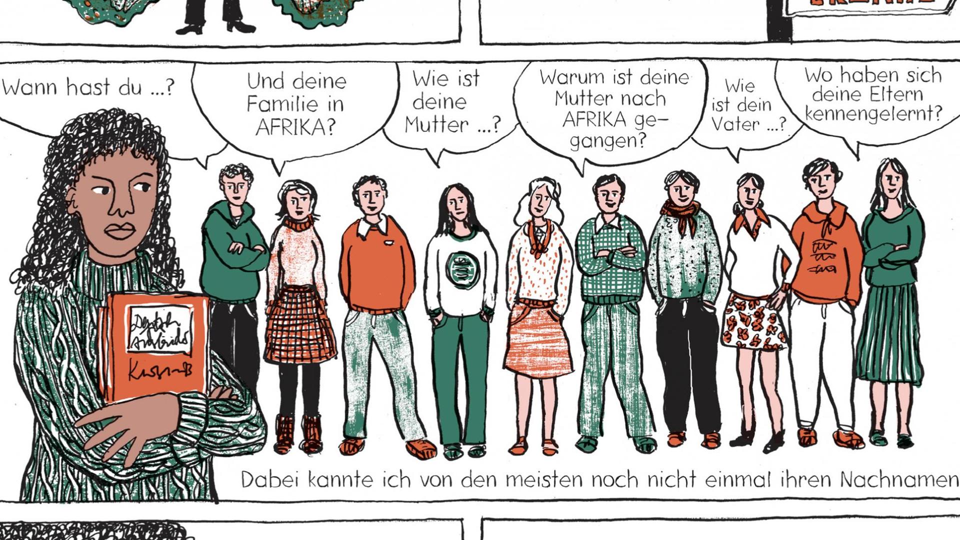 Comic "German Calendar No December" In Nigeria die Weiße, in