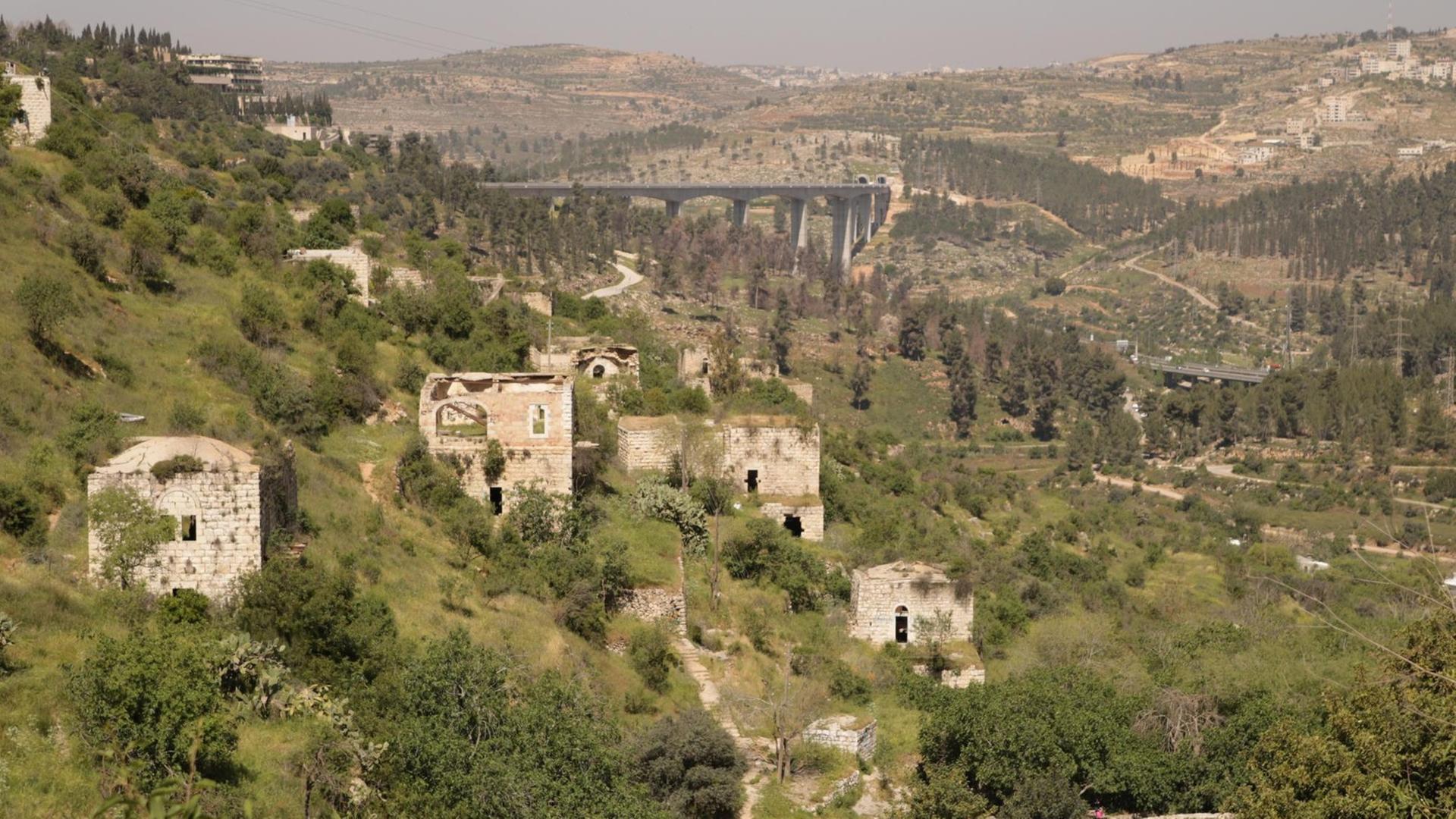 Ansicht Ruinendorf Lifta, Jerusalem