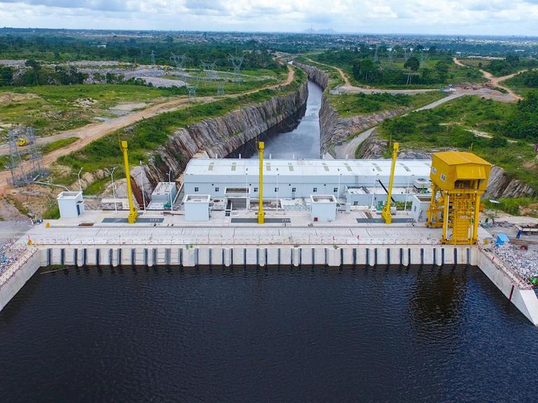 Der Soubre-Damm, bisher größtes Wasserkraftwerk der Elfenbeinküste
