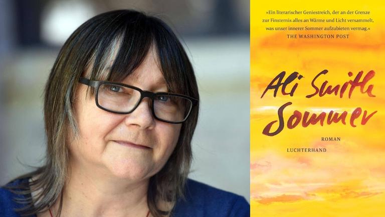 Ali Smith: "Sommer" Zu sehen sind die Autorin und das Buchcover