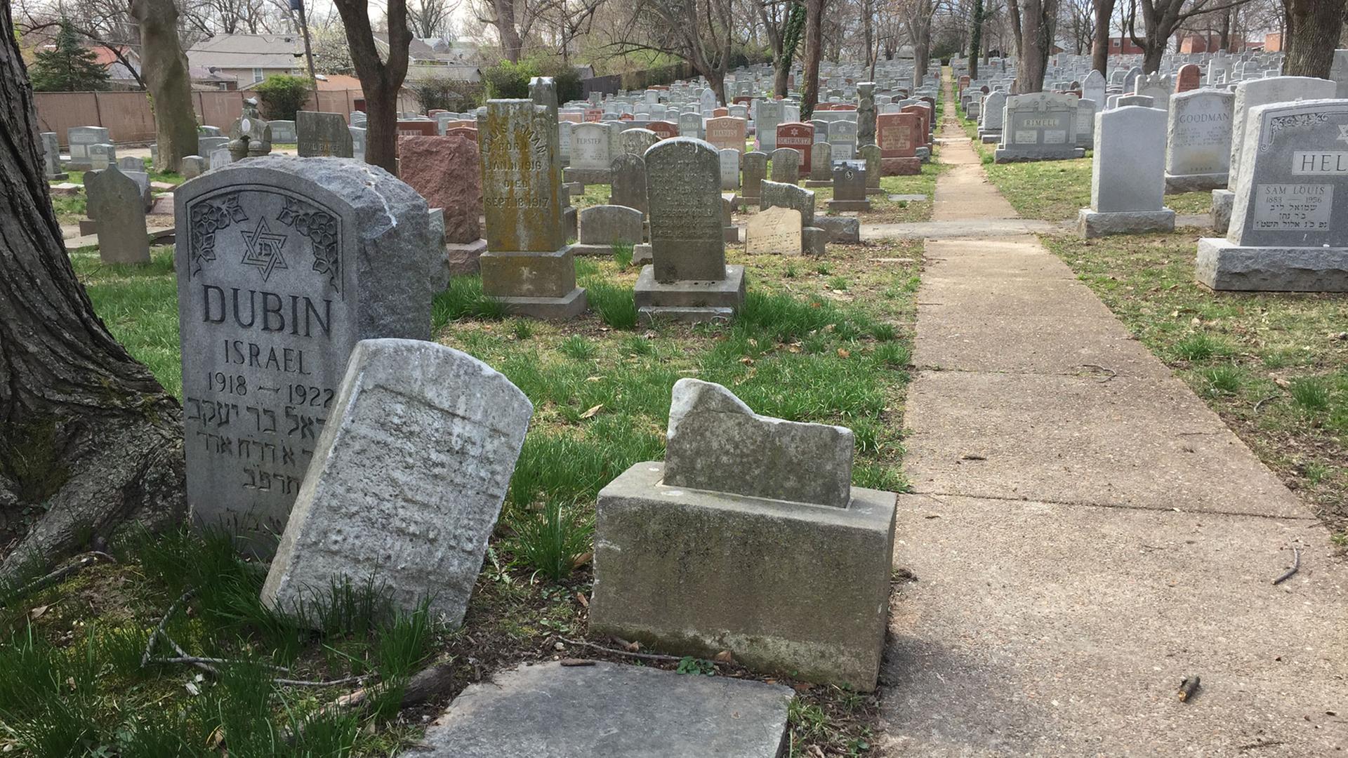 Zerstörungen auf dem jüdischen Friedhof von St. Louis: Erst waren es Worte, dann kamen die Taten