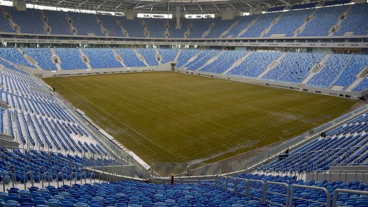 Das neue Fußballstadion von Zenit St. Petersburg.