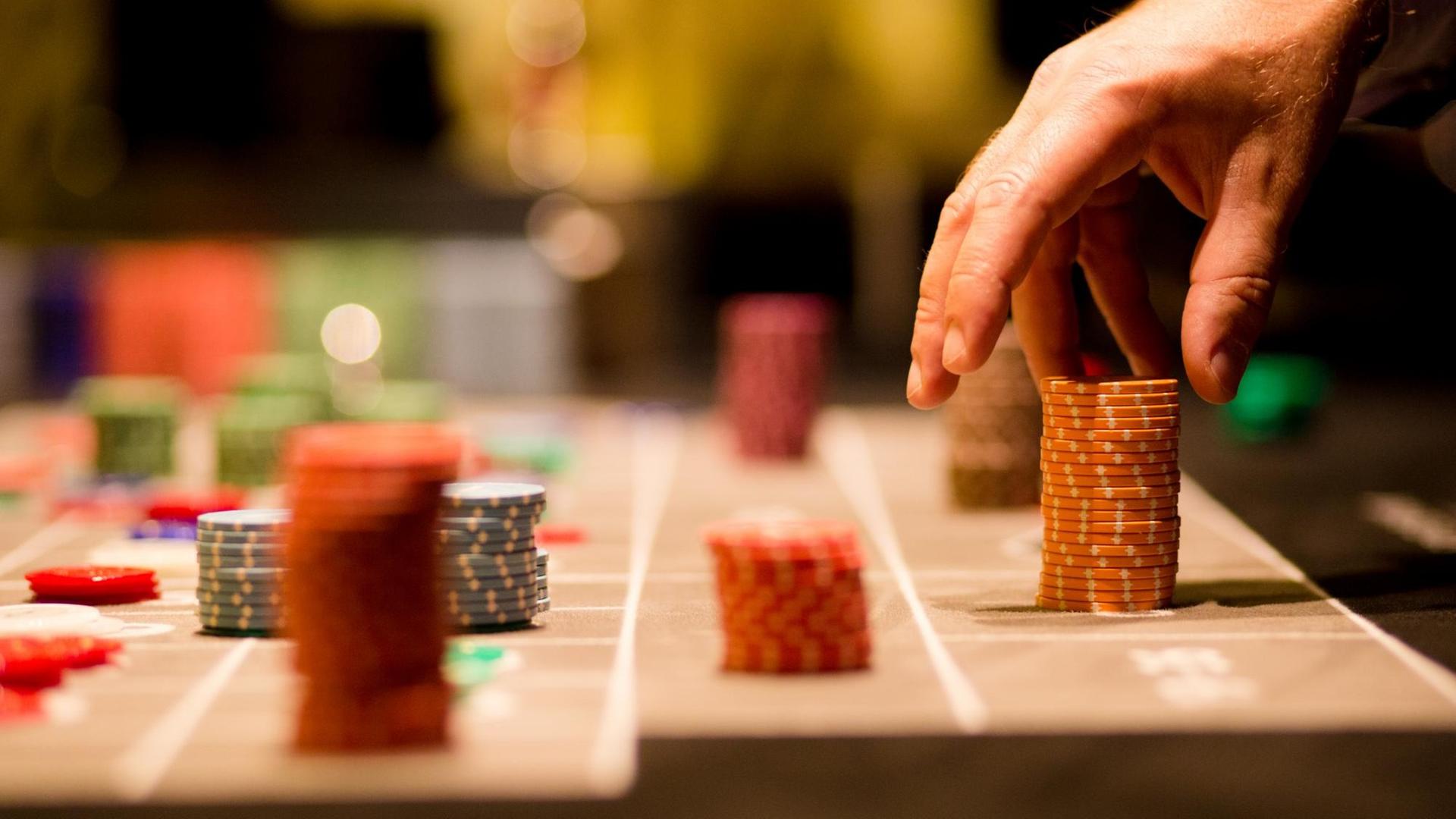 Ein Roulette-Spieltisch in der Stuttgarter Spielbank.