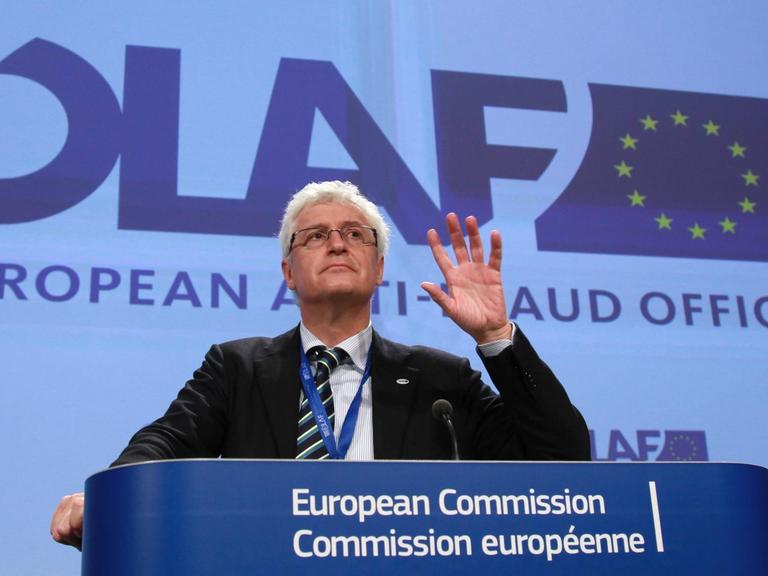 Der Generaldirektor der EU-Antikorruptionsbehörde OLAF, Giovanni Kessler, bei einer Veranstaltung am 17. Oktober 2012 in Brüssel.