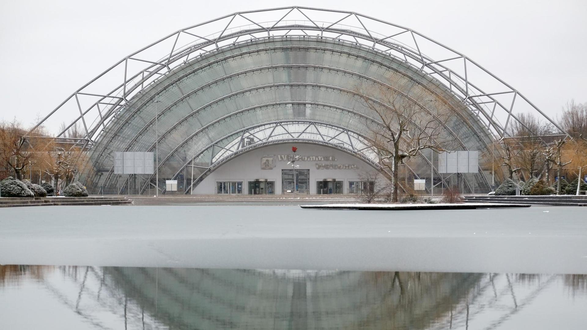 Die Glashalle der Leipziger Messe.