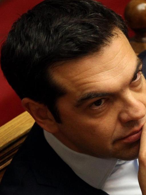 Griechenlands Premier Alexis Tsipras am 27.6. 2015 im griechischen Parlament