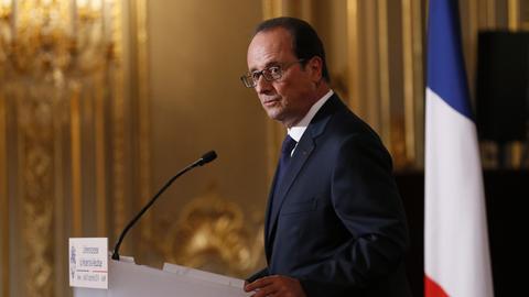 Der französische Staatspräsident François Hollande im Elysée-Palast.
