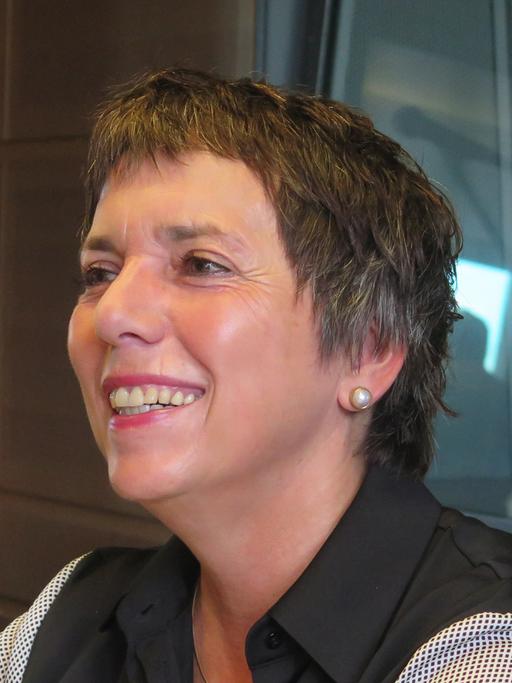 Die Theologin Margot Käßmann zu Gast im Studio von Deutschlandradio Kultur.