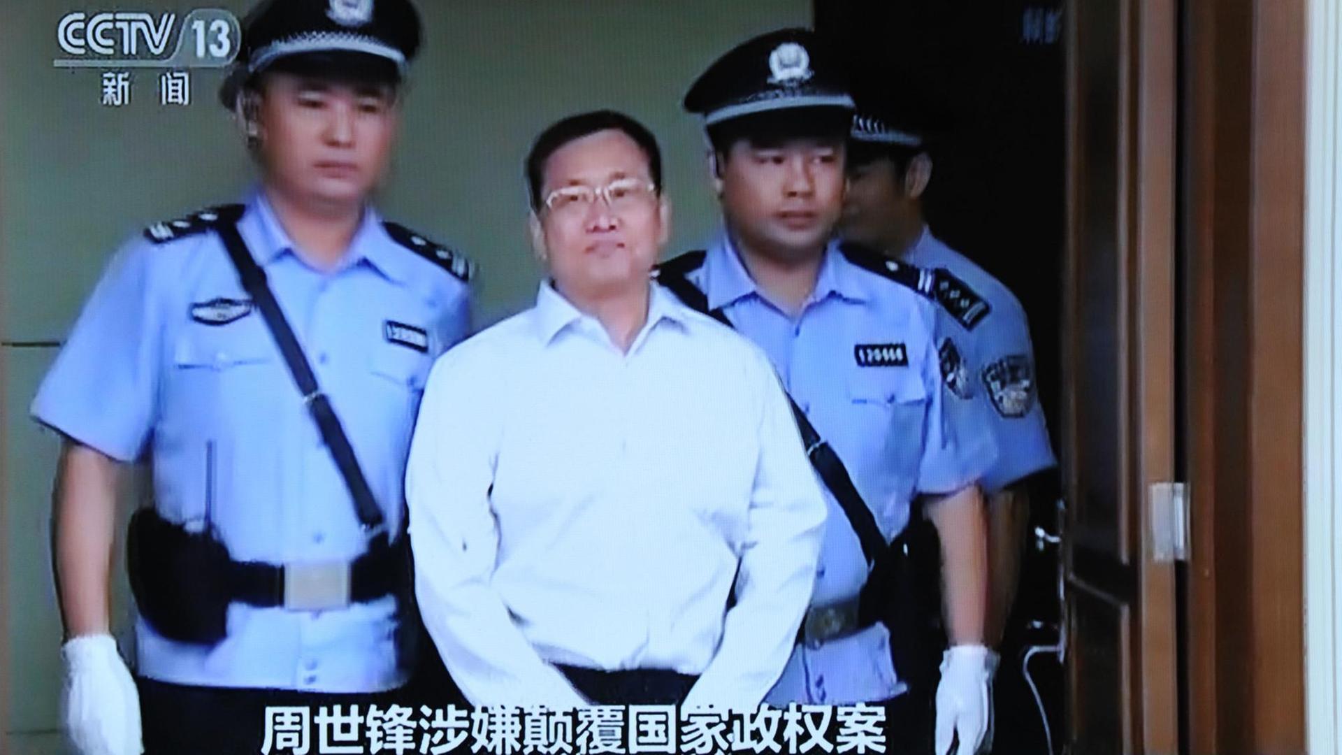 Der Menschenrechtsanwalt Zhou Shifeng am 4.8. 2017 im Gericht von Tianjin.