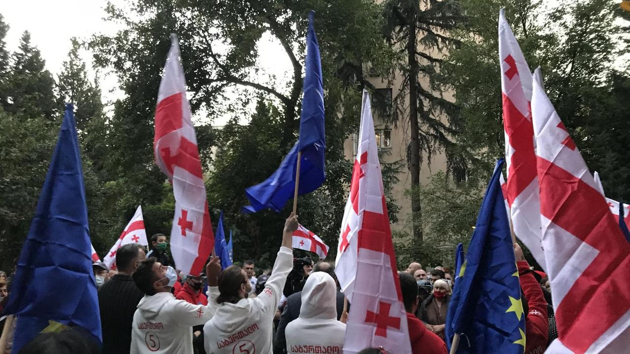 Wahlkampf der Nationalen Bewegung in Tiflis