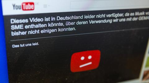 Sperrtafel bei Youtube