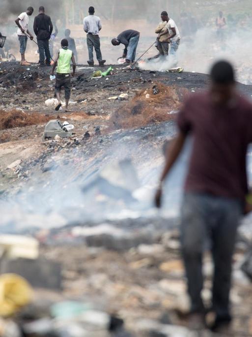 Das Foto zeigt die Müllhalde Agbogbloshie am Rand von Accra (Ghana).