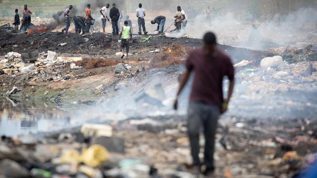 Das Foto zeigt die Müllhalde Agbogbloshie am Rand von Accra (Ghana).