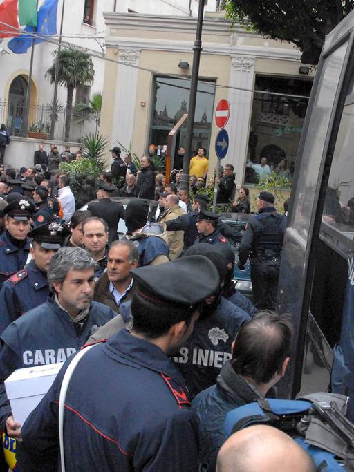 Großoperation der italienischen Polizei gegen die Cosa Nostra in Palermo / Sizilien; Aufnahme vom Dezember 2008