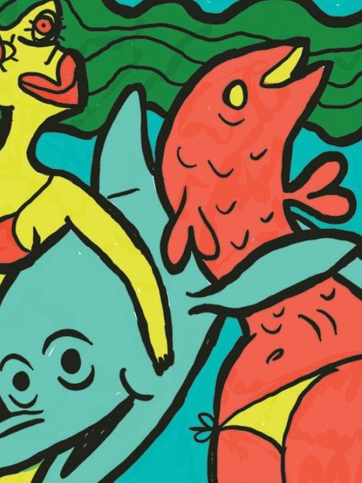 Comic-Kunst von Ernests und Andrejs Klavins – erschienen in der Jubiläumsausgabe zum zehnjährigen Bestehen des in Lettland produzierten Magazins "kuš!".