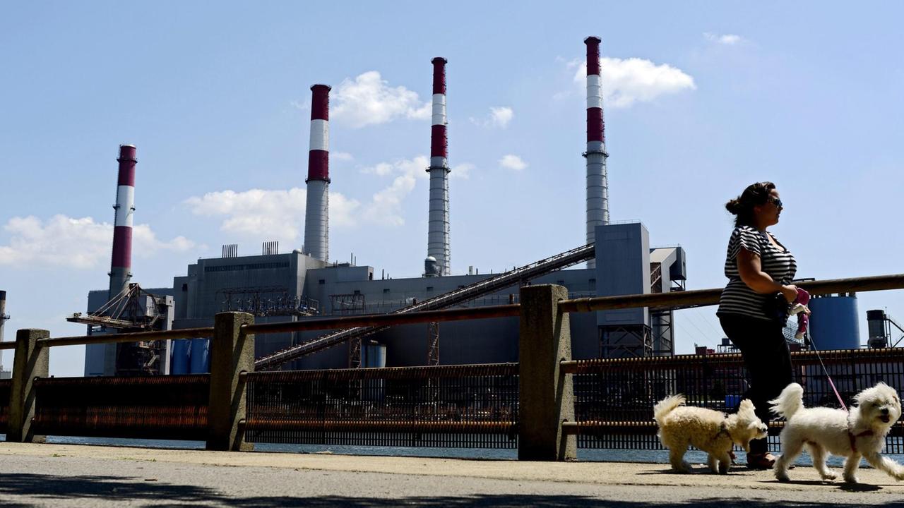 Das Kraftwerk Ravenswood in Long Island City, New York, wird mit Gas, Öl und Kerosin betrieben. US-Präsident Barack Obama will den Ausstoß von CO2 künftig stark reduzieren.