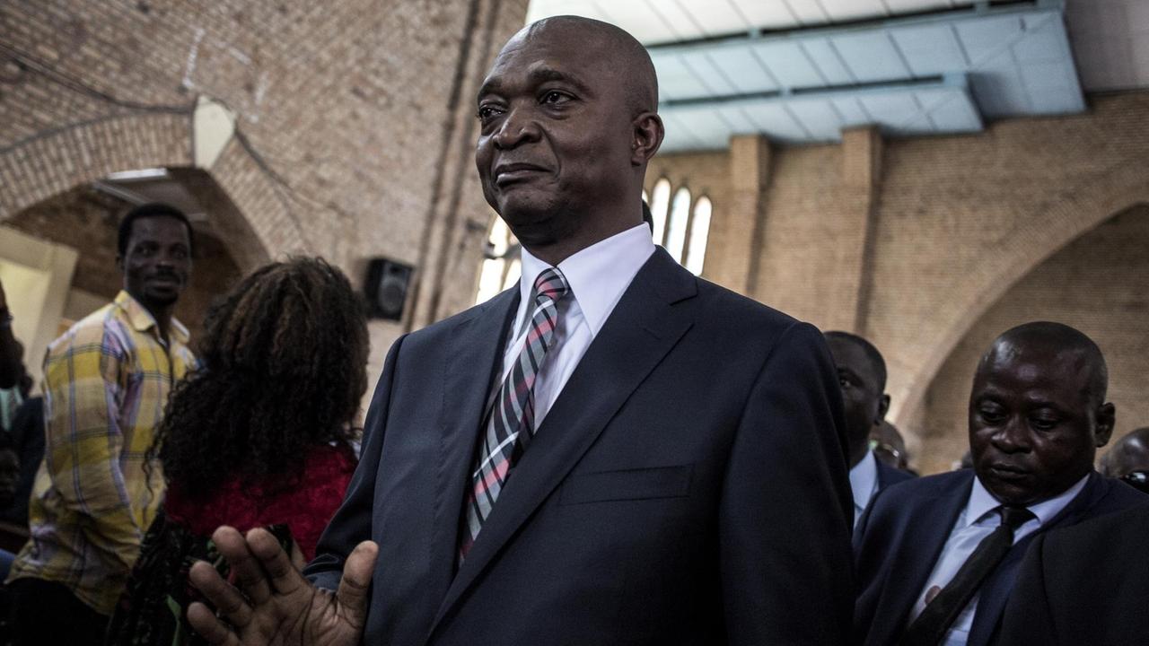Emmanuel Ramazani Shadary, Präsidentschaftskandidat für die Demokratische Republik Kongo und Wunschnachfolger des Amtsinhabers Joseph Kabila, zum Wahlkampfauftakt im November 2018