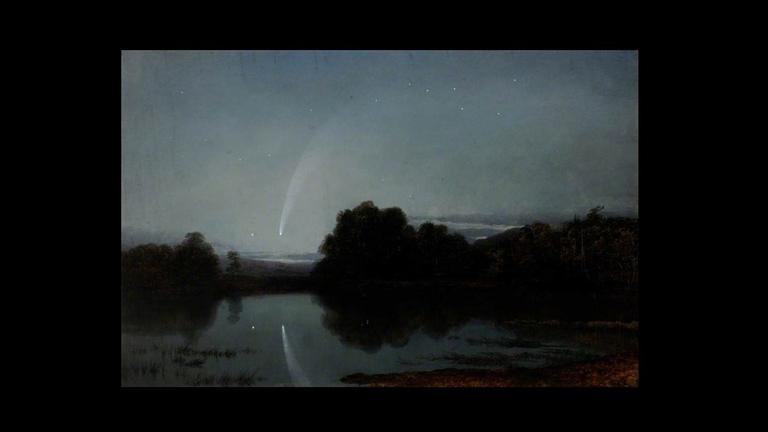 Der englische Maler James Poole (1803-1886) hielt diesen Anblick des Kometen Donati fest