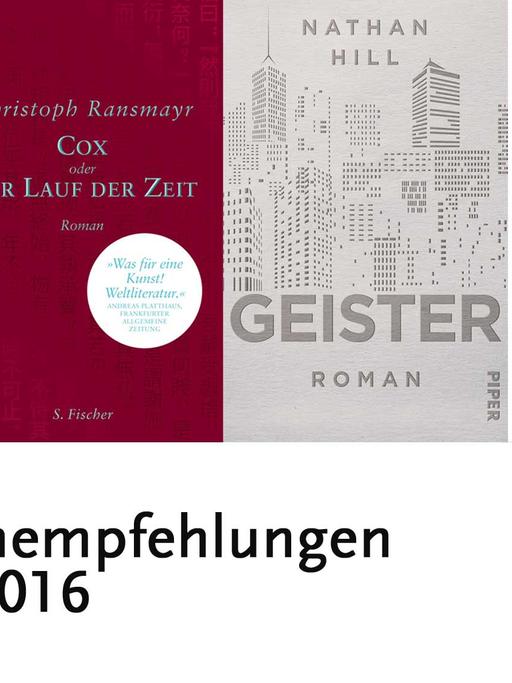 Buchempfehlungen unserer Literaturredaktion Dezember 2016 - Combo Deutschlandradio