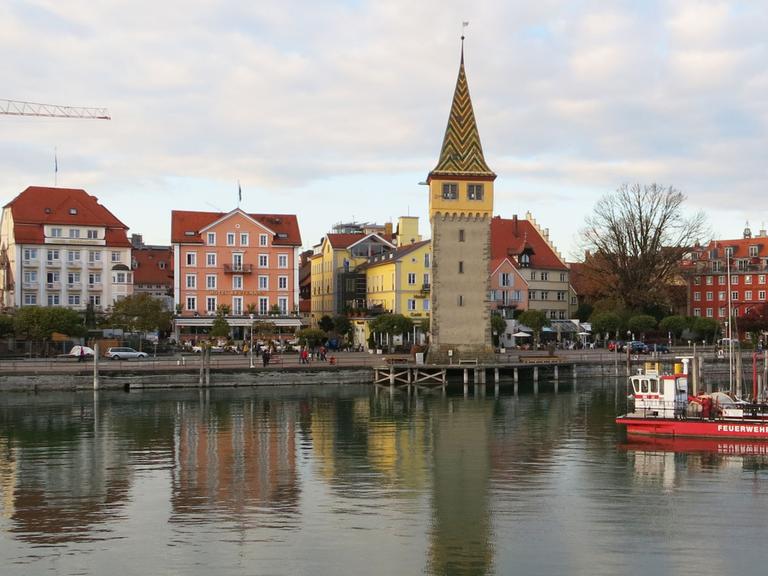 Blick auf die Stadt Lindau am Bodensee