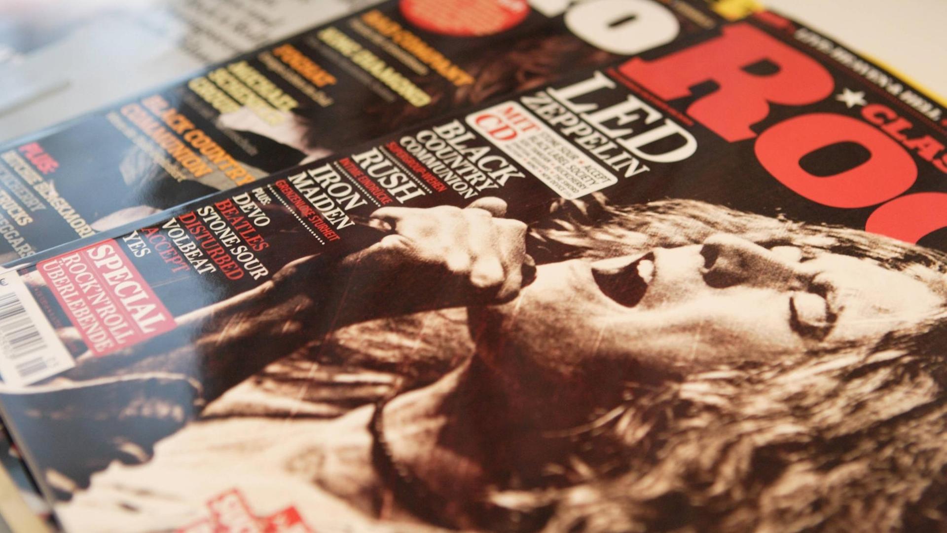 Ausgaben des Classic Rock Magazins mit der Band Led Zeppelin auf dem Cover.