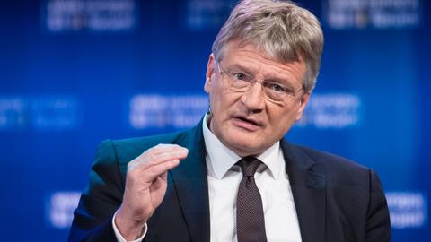 Joerg MEUTHEN (Stellv. Fraktionsvorsitzender Europa der Freiheit und der direkten Demokratie Europaeisches Parlament, MdEP/AfD) waehrend der Diskussionsrunde. 22. Internationales WDR Europaforum 2019 im Auswaertigen Amt in Berlin, Deutschland am 23.05.2019. Â | Verwendung weltweit