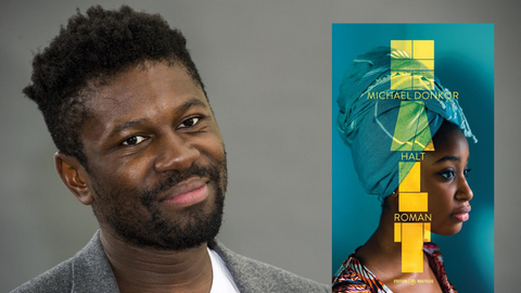 Der britische Autor Michael Donkor und sein Debütroman "Halt"