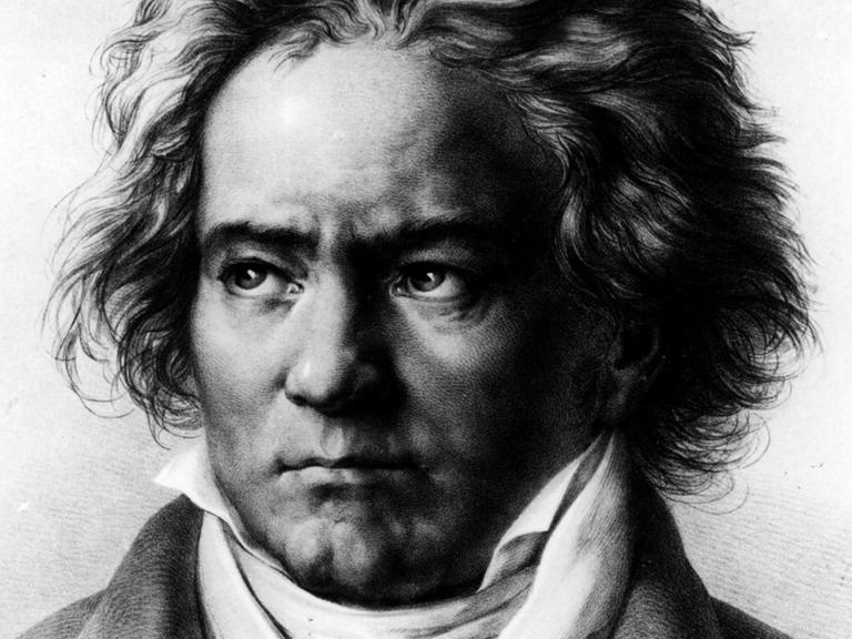 Zu sehen ist der Komponist Ludwig van Beethoven. Das Porträt wurde von August von Klöber angefertigt.