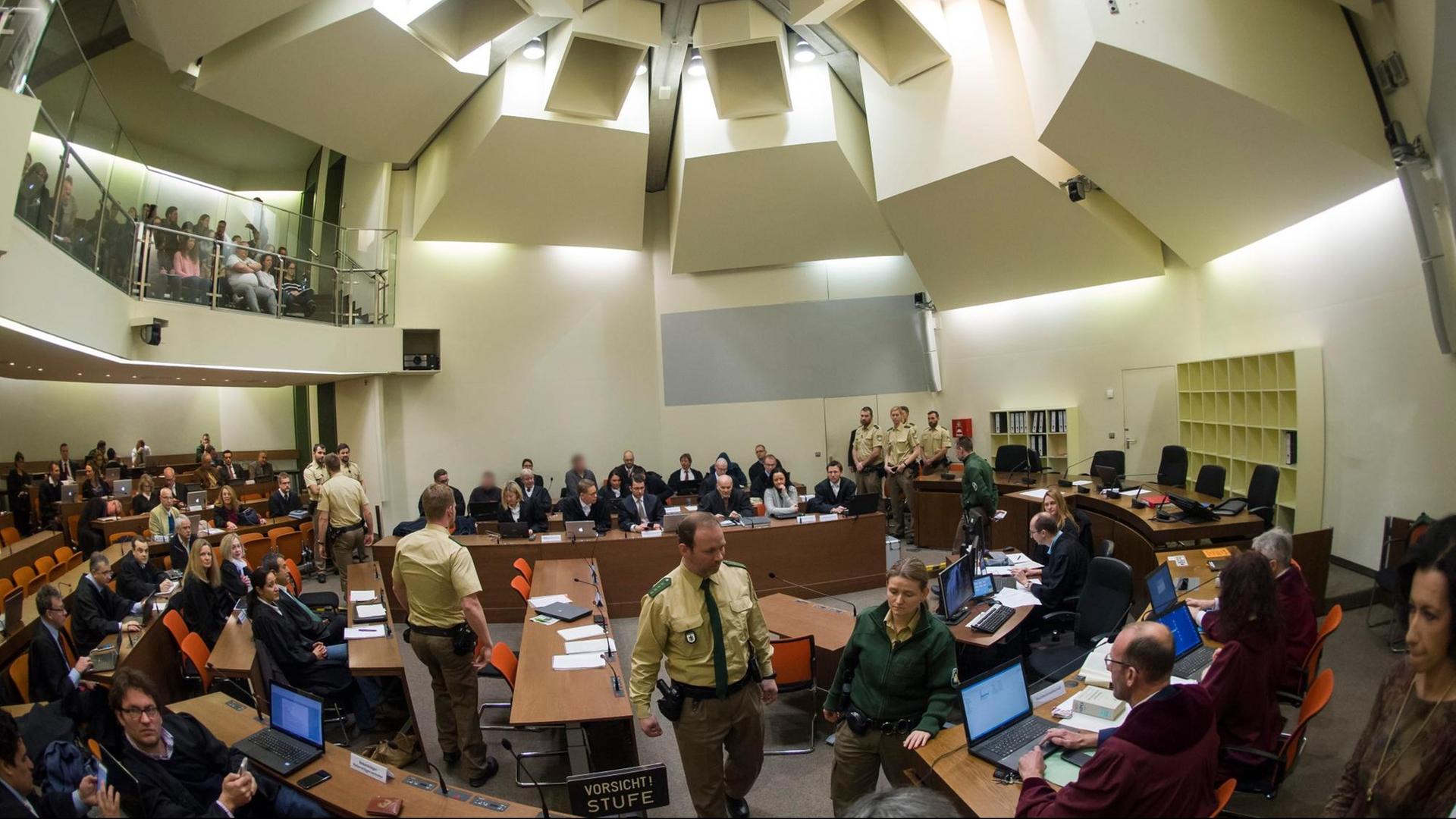 NSU-Prozess am 24.01.2017 im Gerichtssaal im Oberlandesgericht in München.