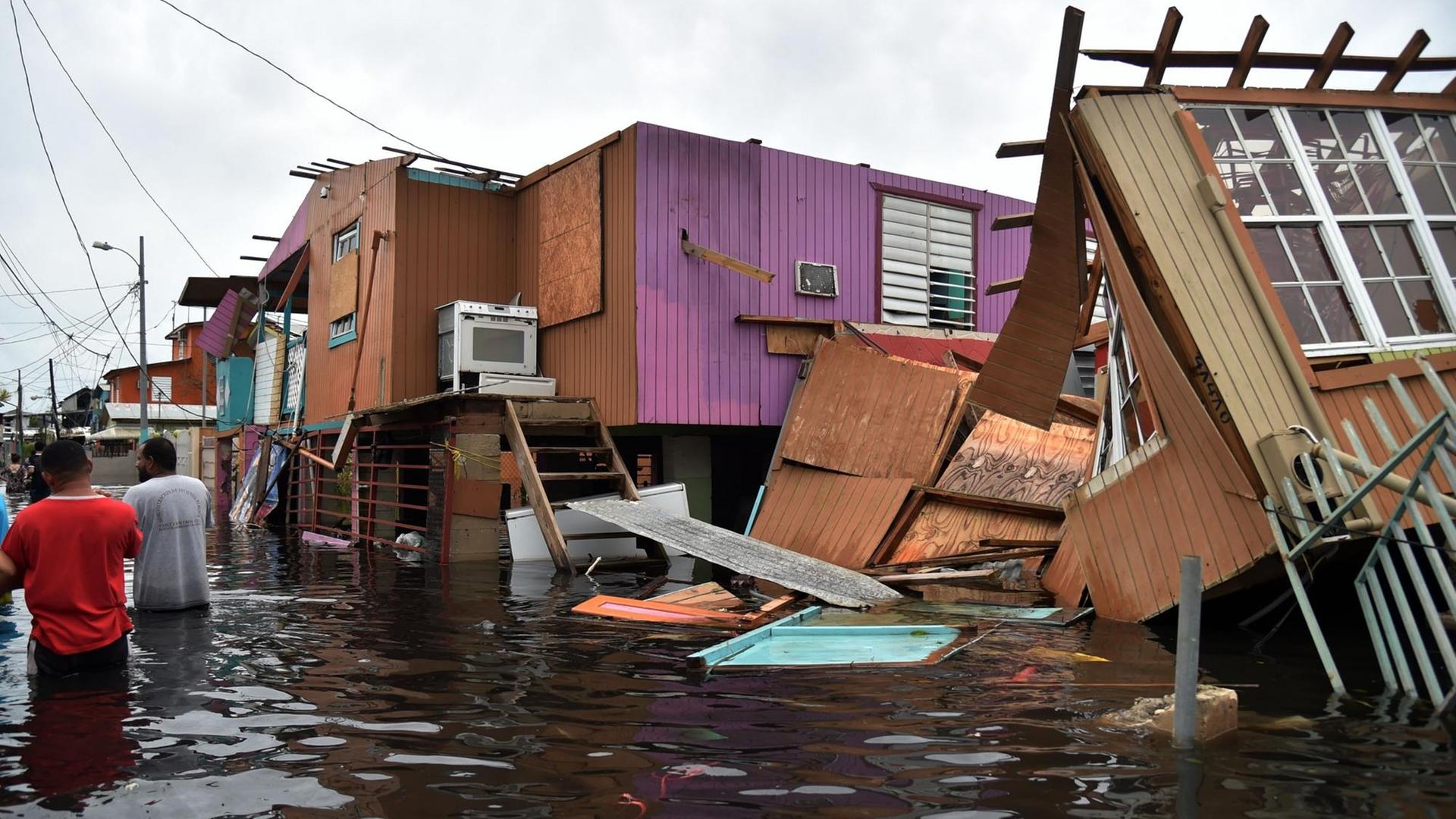 Der Hurrikan "Maria" hat in Puerto Rico schwere Schäden angerichtet (21.9.2017).
