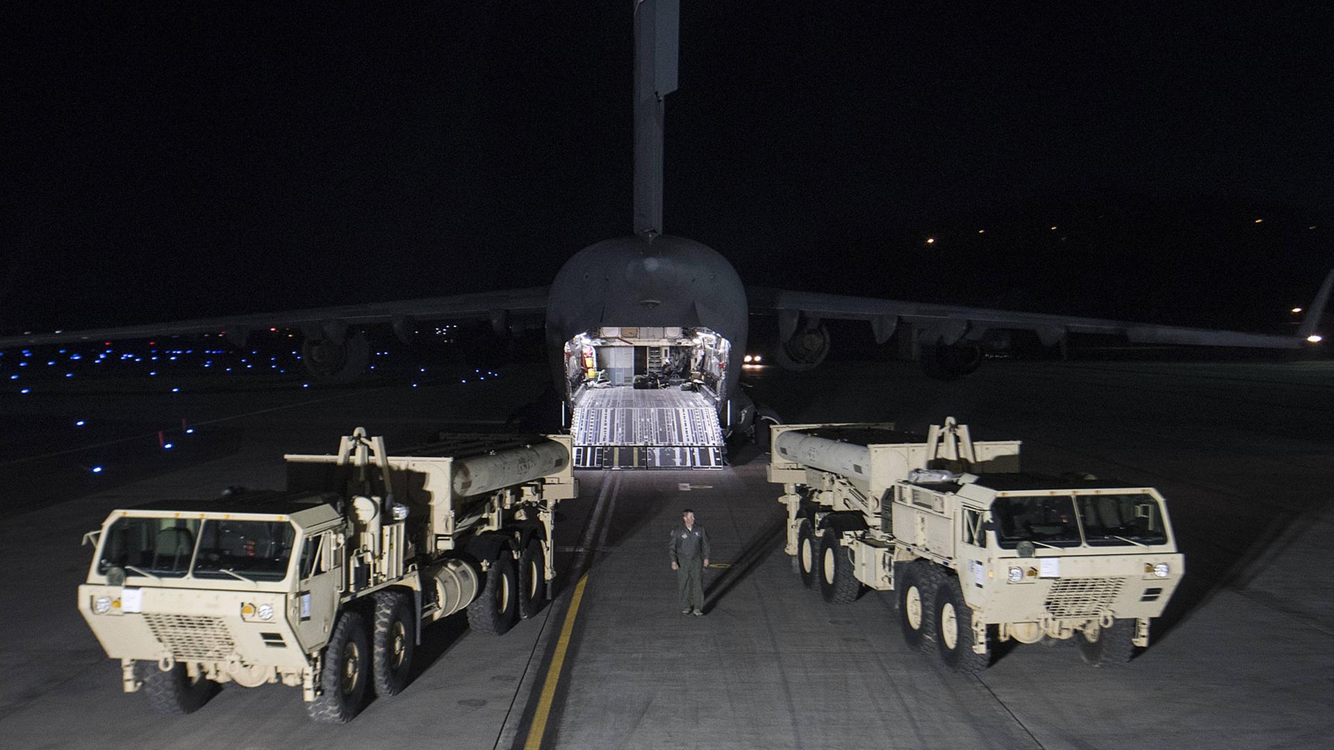 Ein Teil des Raketenabwehrsystems THAAD.