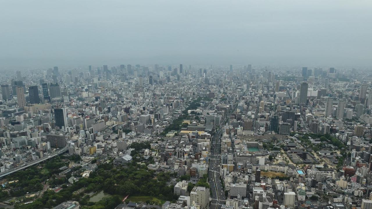 Das Foto zeigt die japanische Stadt Osaka im Juni 2019. Das Foto zeigt die japanische Stadt Osaka im Juni 2019.