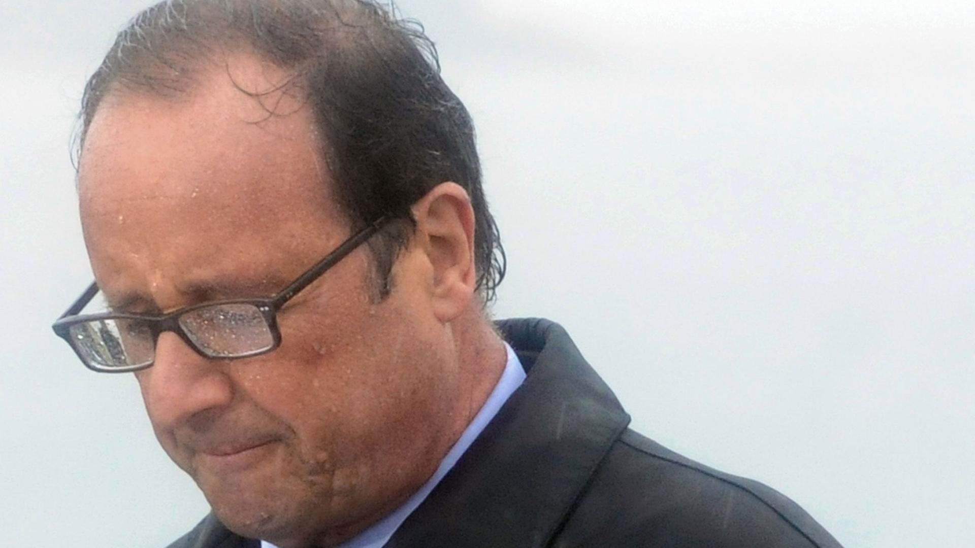 Frankreichs Präsident Francois Hollande bei einer Rede in der Bretagne.
