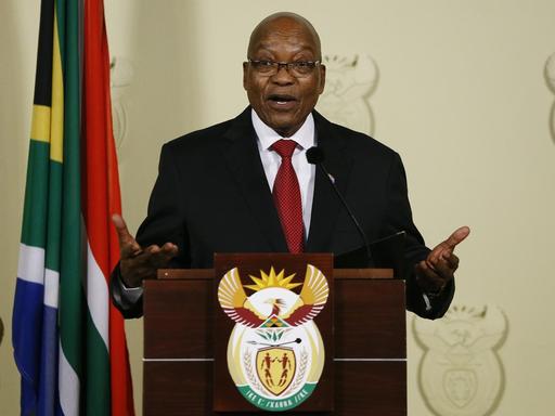 Südafrikas Präsident Jacob Zuma bei einer Ansprache an die Nation am 14. Februar 2018.