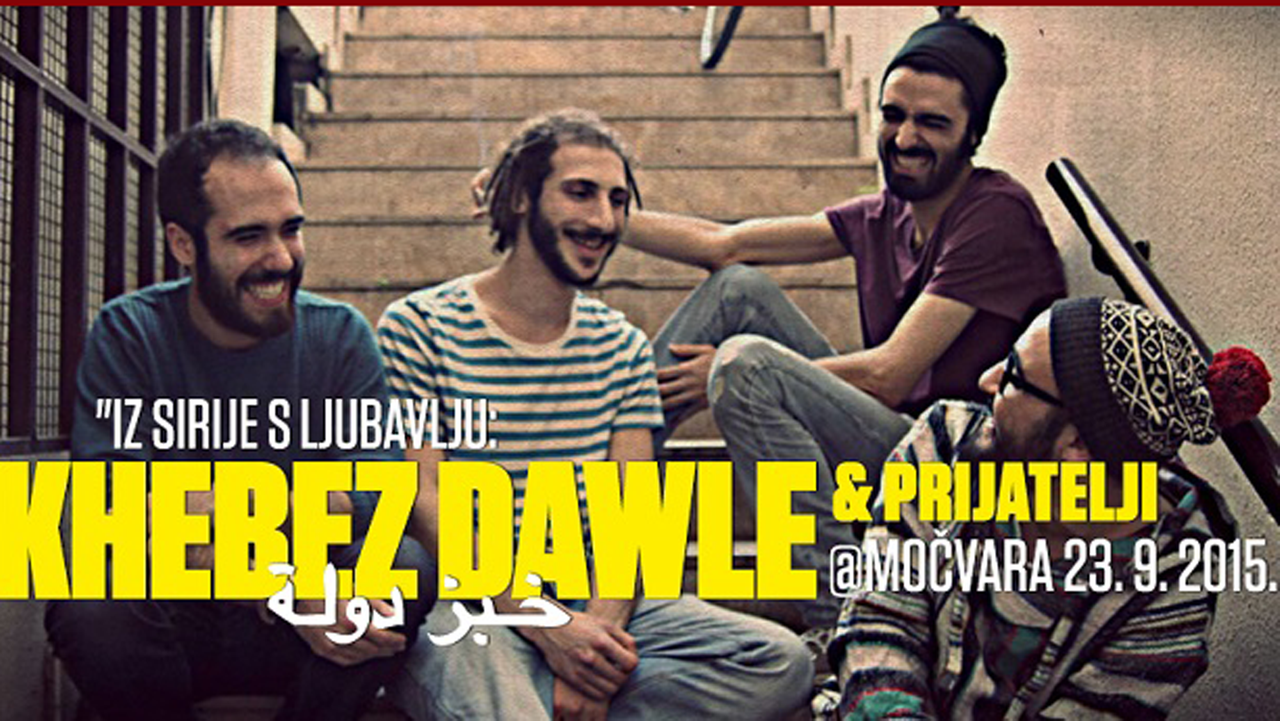 Das Plakat der syrischen Band "Khebez Dawle" zu einem Konzert in Zagreb.