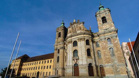 Außenansicht der Basilika Weingarten (Kreis Ravensburg) mit Klosterabtei.
