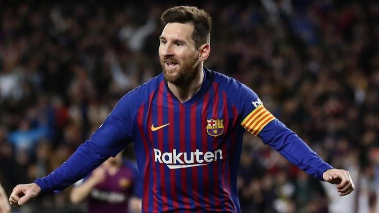 Lionel Messi jubelt nach einem Tor. 