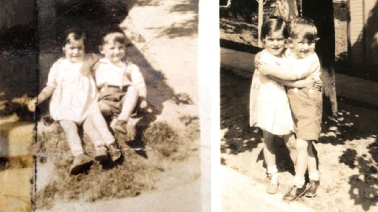 Eric Carle (r.) und seine Freundin Florence im Jahr 1932. Die Kinderbuchlegende hat seine Freundin aus Kindertagen nach 82 Jahren wiedergefunden. 