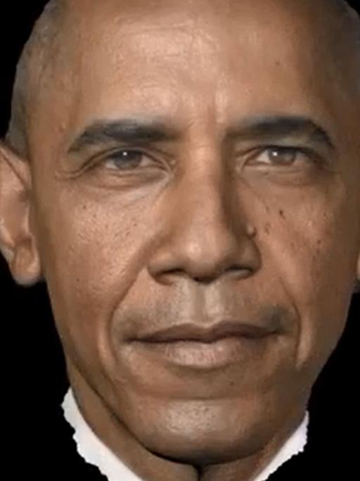 Der Screenshot von einem Video, das das Weiße Haus veröffentlichte, zeigt ein 3D-Porträt von US-Präsident Barack Obama.