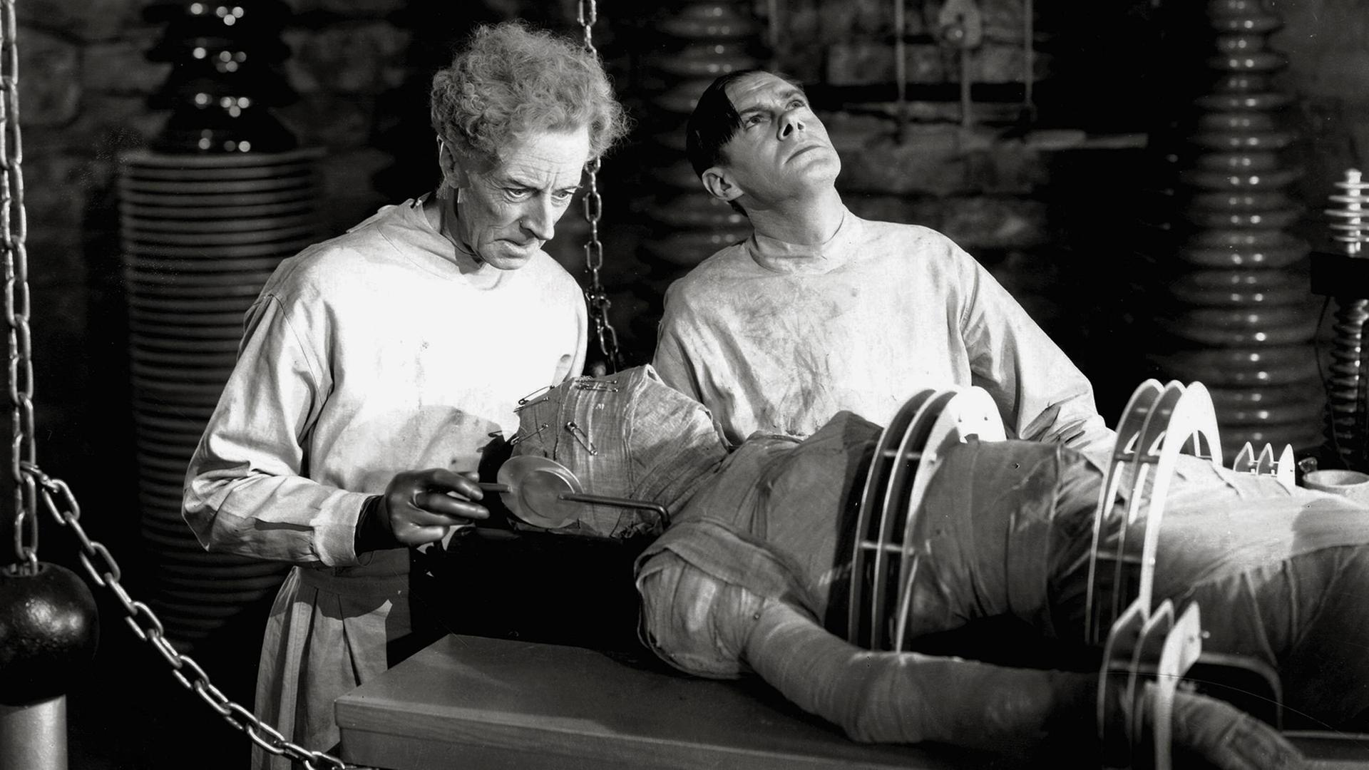 Ernest Thesiger und Colin Clive in "The Bride of Frankenstein", 1935, Universal Hollywood CA USA