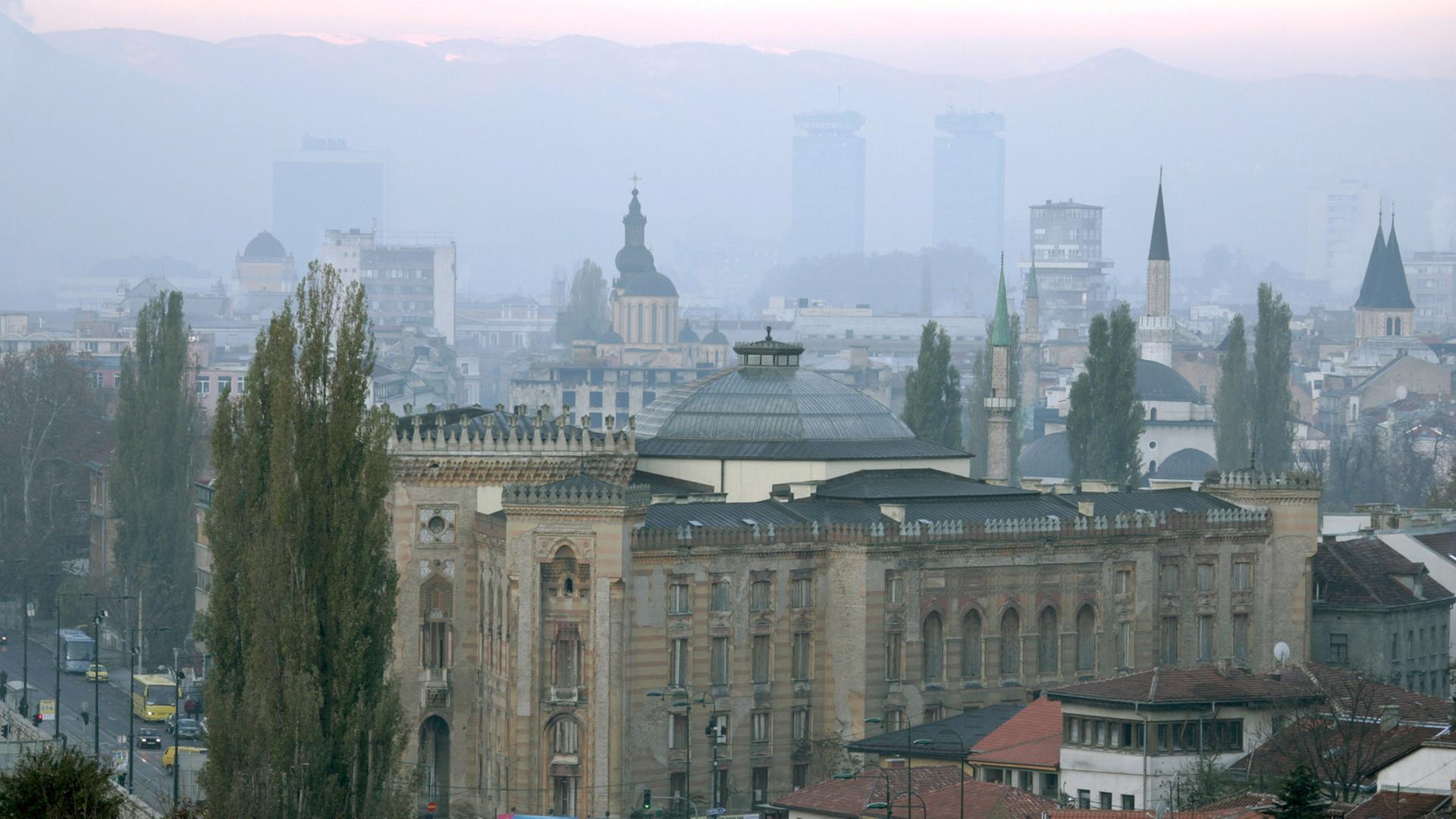 Blick auf Sarajevo, aufgenommen am 14.11.2006.