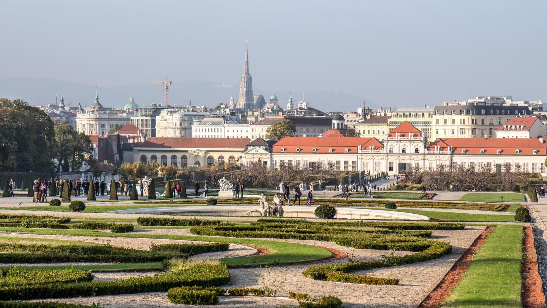 Blick auf die Wiener Innenstadt vom Schloss Belvedere Blick auf die Wiener Innenstadt vom Schloss Belvedere