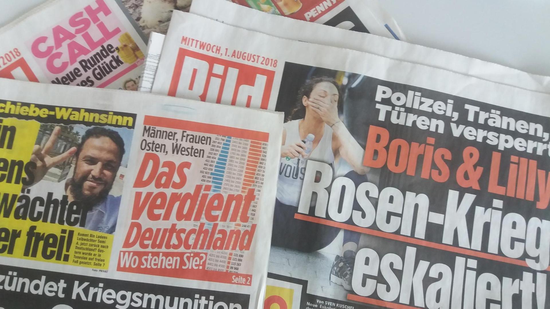 Mehrere Ausgaben der "Bild"