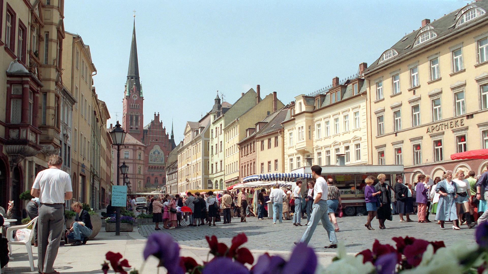 Blick auf den Marktplatz der einstigen Residenzstadt Altenburg