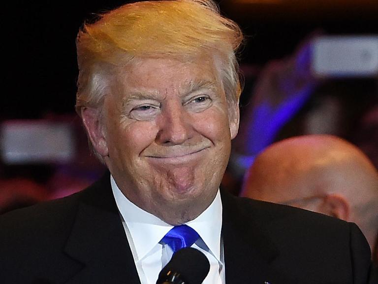 Der republikanische Präsidentschaftsbewerber Donald Trump nach seinem Sieg bei den Vorwahlen im Bundesstaat Indiana.