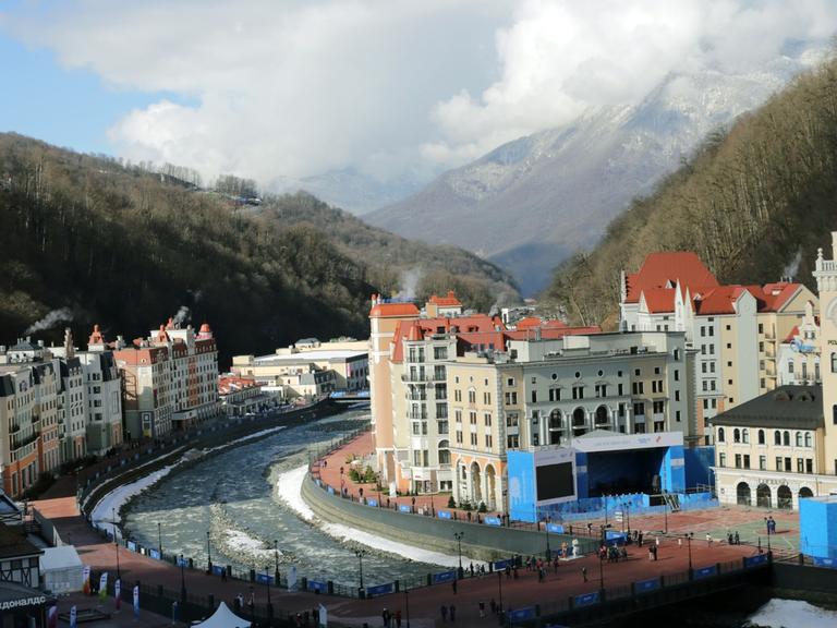 Der Gebirgsort Krasnaja Poljana bei Sotschi war ein Austragungsort der Winterspiele 2014.