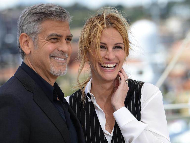 George Clooney und Julia Roberts präsentierten in Cannes den Film "Money Monster" von Jodie Foster